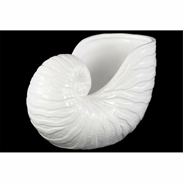 H2H Urban Trends Collection  Ceramic Nautilus Seashell Sculpture - White H23859633